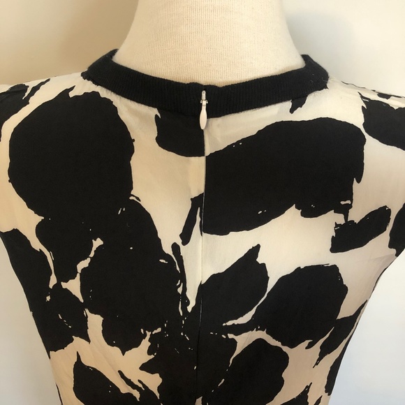 Like-New Derek Lam Black/White Floral Silk Dress - Picture 5 of 9
